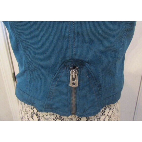 Levi’s Vest Sample Garment Blue Corduory Faux Fur Lined Womens Size M - Picture 5 of 11